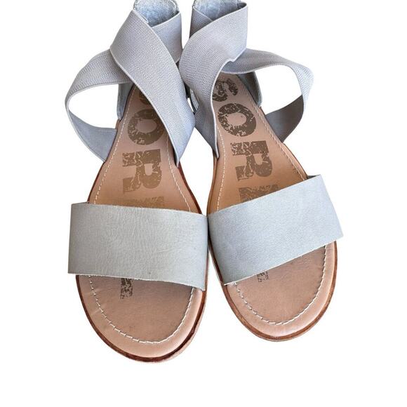 Sorel Ella Cross Strap Sandal Gray Taupe Slip-On, Women's Size 8.5 - Picture 6 of 9